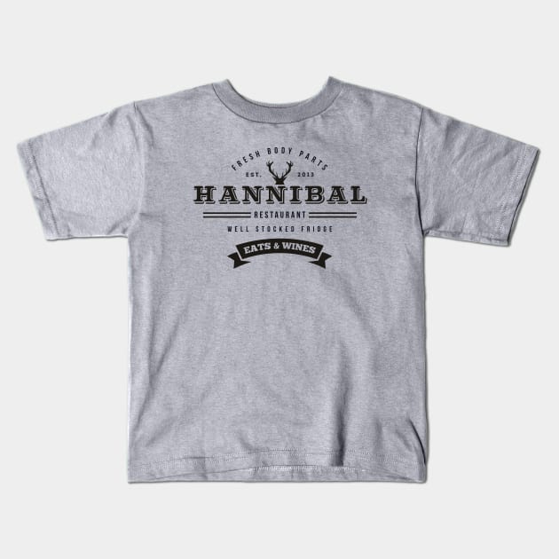 Hannibal Restaurant Kids T-Shirt by manospd